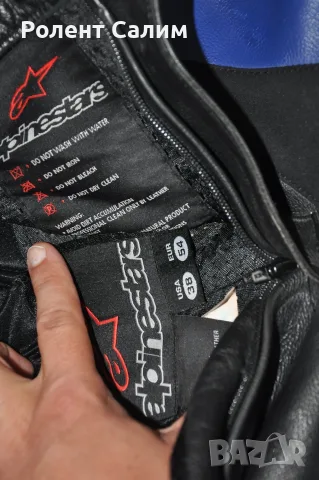 Кожен мото екип от две части Alpinestars Tech 1-R (Размер EUR 54 / L-XL), снимка 8 - Аксесоари и консумативи - 56016378