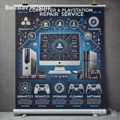 Ремонт и поддръжка на компютри, лаптопи и PlayStation, снимка 3 - Почистване на лаптопи и компютри - 49207549