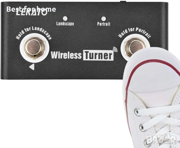 LEKATO Безжичен педал за превключване на страници Bluetooth педал за таблети и телефони, снимка 8 - Други - 53427987