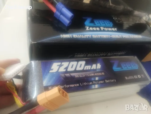 Zeee 6S Lipo батерия 5200mAh 22.2V 50C с щепсел XT90 Съвместима за RC самолет RC Quadcopter, снимка 4 - Друга електроника - 49345443