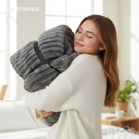 Луксозно меко одеяло - 220x240 см, снимка 2 - Олекотени завивки и одеяла - 51707107