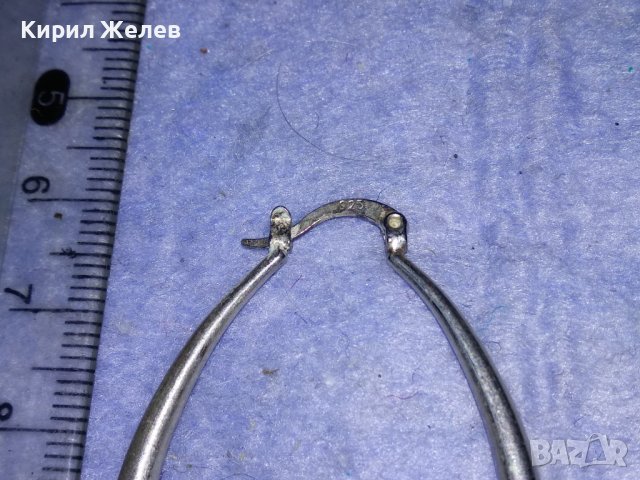 ПОСРЕБРЕНА ВИНТИДЖ АРТ ОБЕЦА от БЛАГОРОДНА НЕРЪЖДАЕМА СТОМАНА с ПЕЧАТ 925 / 25964, снимка 2 - Обеци - 40921127