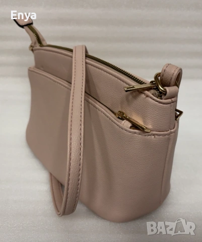 Дамска чанта за през рамо - млечно-розов цвят, снимка 4 - Чанти - 53524471