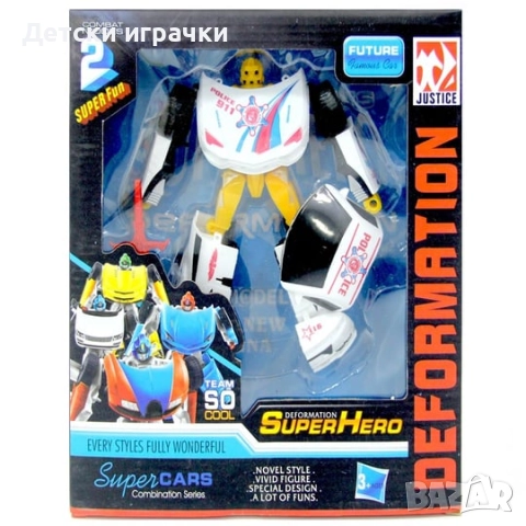 Трансформер робот полицейска кола, 3 цвята, снимка 2 - Други - 52716391