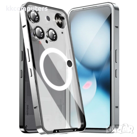 Magic Shield Магнитен калъф за Nothing Phone (3) 5G - Матов TPU гръб, Метална рамка, Защита за камер, снимка 2 - Калъфи, кейсове - 52659774