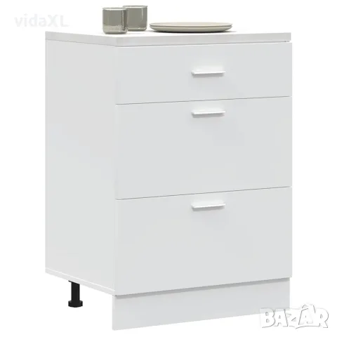 vidaXL Кухненски шкаф "Lyon" бял, инженерно дърво, снимка 2 - Шкафове - 56148211