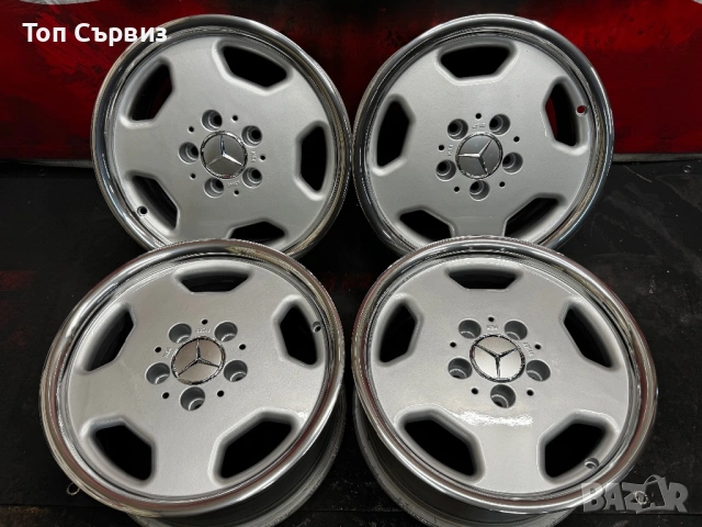 Ретро алуминиеви джанти за Мерцедес, MONOBLOCK, 15 цола, 5х112, снимка 4 - Гуми и джанти - 53620998