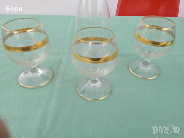 Българско стъкло,чаши шише, снимка 6 - Чаши - 36302540