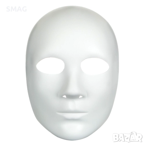 Хелоуин / Halloween карнавална маска Full Face бяла_1123482