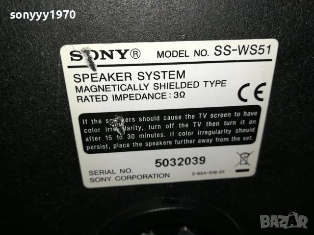 SONY SS-WS51 3ohm-SUBWOOFER-ВНОС GERMANY LNV1608231814, снимка 15 - Тонколони - 41876849