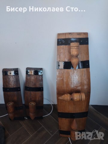 Полилеи от автентични бъчви с дървени чашки-конуси!, снимка 9 - Полилеи - 21507023