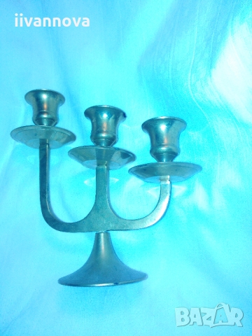 Стар свещник, снимка 4 - Антикварни и старинни предмети - 36114280