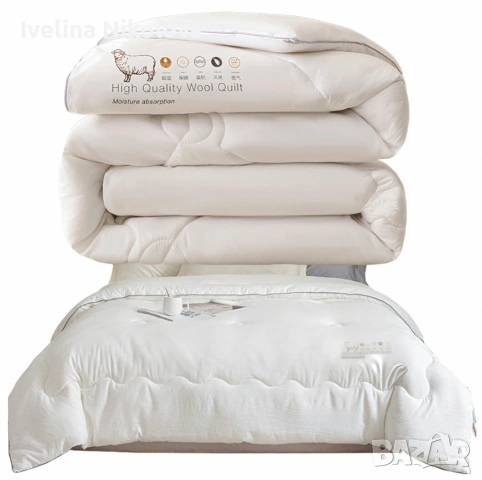 Капитониран чаршаф от нетъкана материя 1,80 x 2,00 м + 2 калъфки + Подарък Зимен юрган с овча вълна , снимка 3 - Спално бельо - 53399967