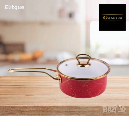 Касерола с капак Goldmann, 1.5л./2л., Емайл, Индукция, снимка 2 - Други - 52786691
