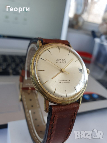Рядък антикварен колекционерски мъжки ръчен часовник Anker Automatic , снимка 3 - Мъжки - 36253489