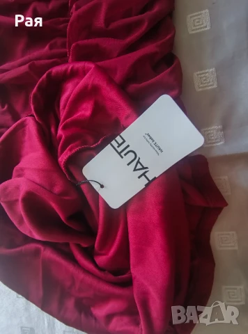 Дълга рокля в бордо , снимка 10 - Рокли - 51280453