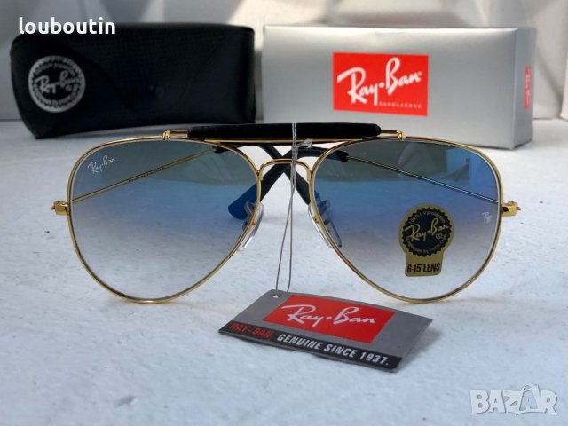 Ray-Ban RB3422 RB3025 limited edition слънчеви очила Рей-Бан авиатор с кожа, снимка 3 - Слънчеви и диоптрични очила - 41767501