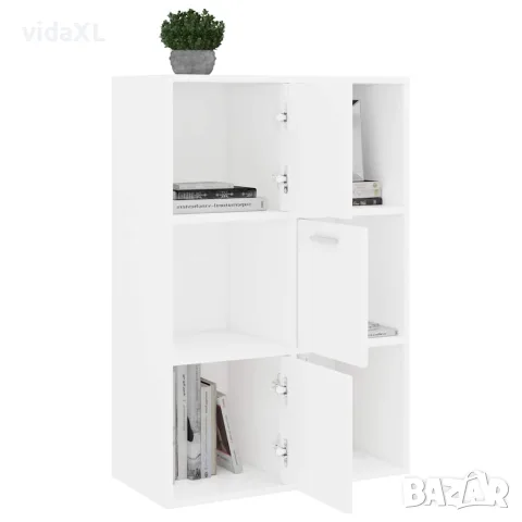 vidaXL Шкаф за съхранение, бял, 60x29,5x90 см, инженерно дърво, снимка 5 - Шкафове - 56147707