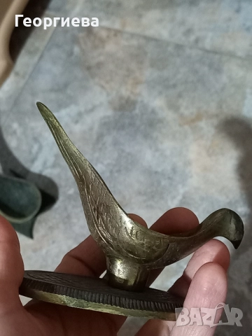 Две поставка за лули от месинг , снимка 5 - Антикварни и старинни предмети - 52579071