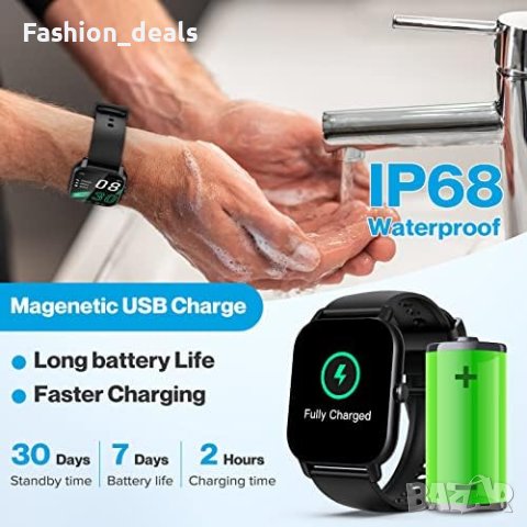 Нов Aptkdoe Smart Watch/Фитнес смарт часовник за мъже жени. Водоустойчив iOS Android, снимка 3 - Смарт часовници - 41263090