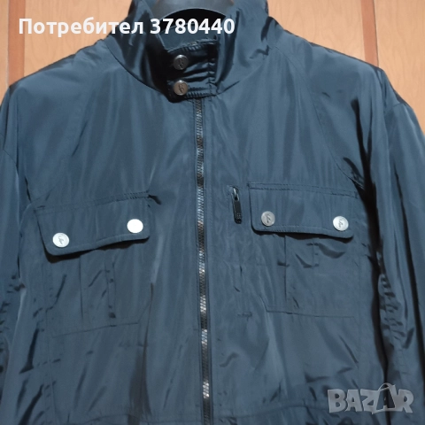Черно мъжко яке,пролет- есен,размер 3XL, снимка 2 - Якета - 52280730