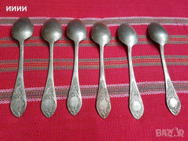 Посребрени прибори лъжици , снимка 3 - Антикварни и старинни предмети - 53675223