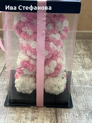 Розово бяло мече в кутия Свети Валентин празника, снимка 3 - Други - 49020847