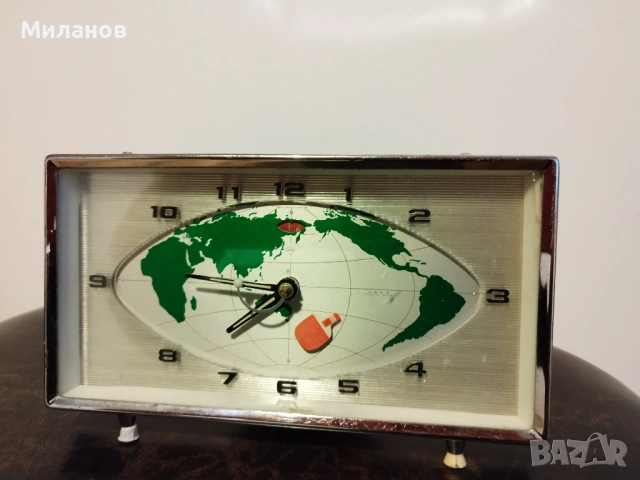 Стар анимиран будилник, настолен часовник, снимка 3 - Антикварни и старинни предмети - 51759814