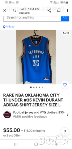 Adidas NBA Oklahoma City #35 Kevin Durant Mens Size S ОРИГИНАЛ! МЪЖКИ ПОТНИК!, снимка 2 - Спортни дрехи, екипи - 44600699