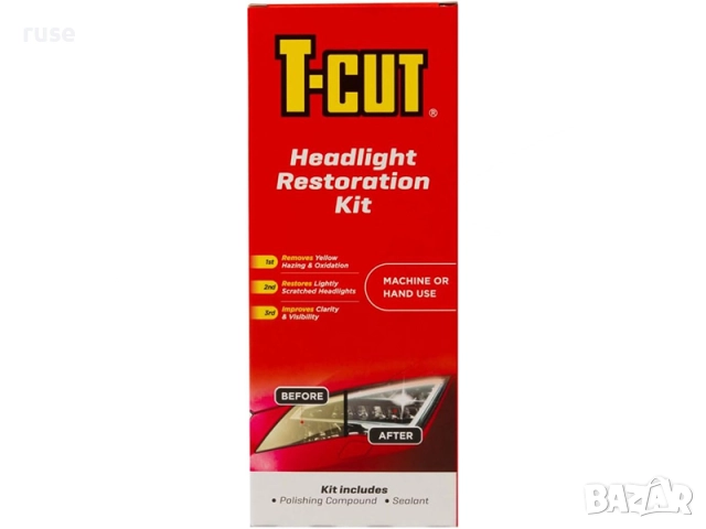 НОВ! Комплект за възстановяване и полиране на фарове T-CUT THK001, снимка 2 - Аксесоари и консумативи - 51467852