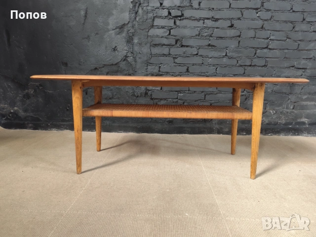 Маса за кафе от тиково дърво и дъб от Børge Mogensen за Fredericia Stolefabrik, 1950 г., снимка 8 - Маси - 53343307