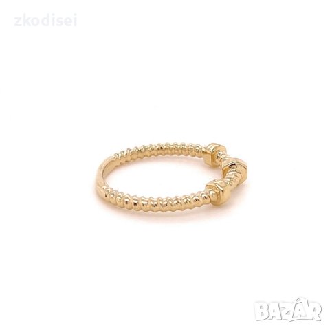 Златен дамски пръстен 2,49гр. размер:54 14кр. проба:585 модел:21880-4, снимка 2 - Пръстени - 44168024