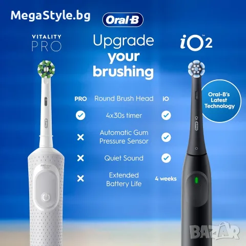 Комплект 2 бр. Електрически четки за зъби Oral-B Vitality Pro (Black & Blue Duo), снимка 6 - Други - 55834454