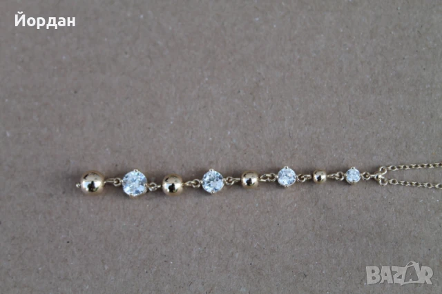 Сребърно колие с позлата, снимка 9 - Колиета, медальони, синджири - 50772333