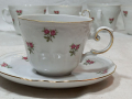 Немски порцеланов сервиз за кафе Feltmann Weiden 2 чаши с чинийки , снимка 3