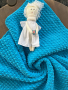 Плюшено бебешко одеялце Ръчна изработка, снимка 1 - Спално бельо и завивки - 36209516