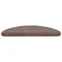 vidaXL Постелки за стълби, самозалепващи се, 10 бр., 56x17x3 см, светлокафяви, полукръгли, снимка 4