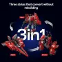 Нов 3 в 1 трансформиращ робот динозавър изтребител 1128 части играчка, снимка 6