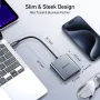 MOKiN USB C към двоен HDMI адаптер, 2 В 1 за монитор 4K/60Hz, снимка 2