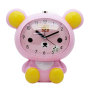 Детски настолен часовник със светлина и функция за будилник с батерии Мече (001) - 4 цвята, снимка 2