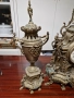 Антикварен каминен часовник с 2 вази - канделабри / Каминен гарнитур, снимка 9