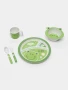 Детски комплект за хранене Bamboo Fibre kids set Frog 5 броя прибори за хранене Жаба, снимка 1