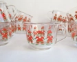 4 броя оригинални стъклени чаши за греяно вино с Дядо Коледа, arcoroc - Франция, снимка 5