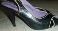 Дамски обувки с висок ток от естествена кожа, снимка 1 - Дамски обувки на ток - 36112979