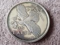 Сребърна монета медал Мир на Земята 1965 г. медал орден плакет, снимка 1