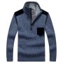 Мъжки моден пуловер с топла подплата, 5цвята, снимка 5