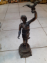 Стара метална френска статуетка, снимка 1