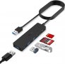 TSUPY Multi USB HUB, 5-в-1, SD и Micro SD четец, 3 USB 3.0 порта - 120 см кабел, снимка 1 - Други - 40210568