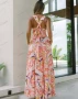Дамска свободна рокля с презрамки с флорален принт, 5цвята , снимка 10