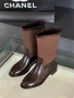 Chanel Дамски Кафеви Ботуши Шанел Код E1191, снимка 2